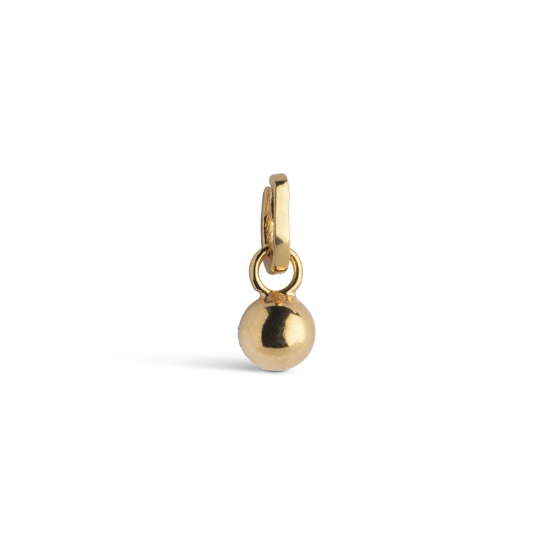 Enamel Disco Ball charm i forgyldt sølv - C019G 2